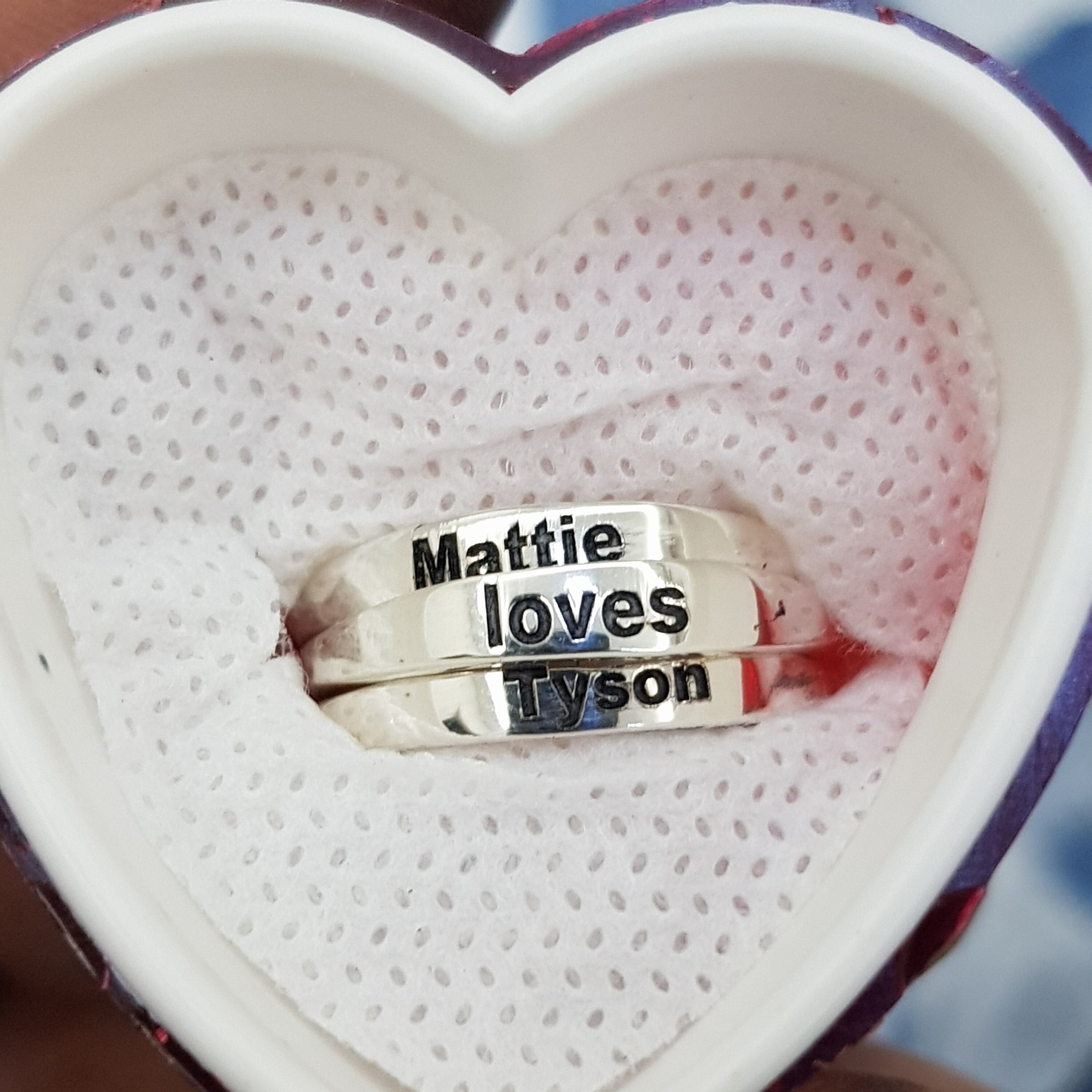 Stackable Name Ring Elegant Name Ring Personalized Ring With Etsy