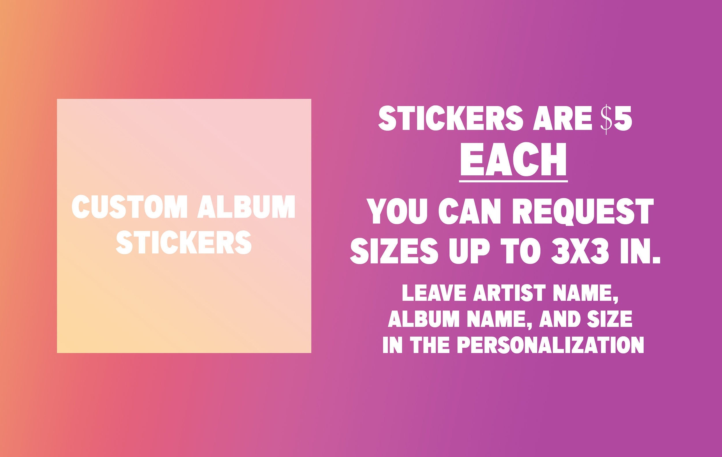 Album Cover Stickers 