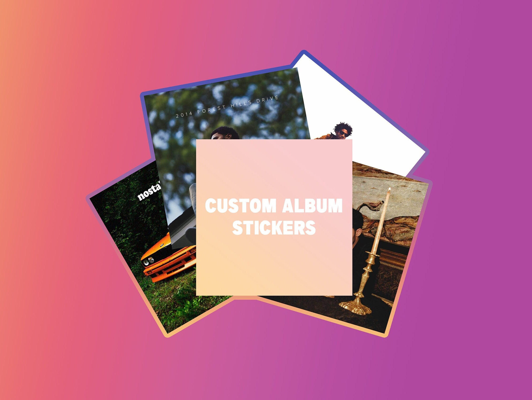 Album Cover Stickers Etsy