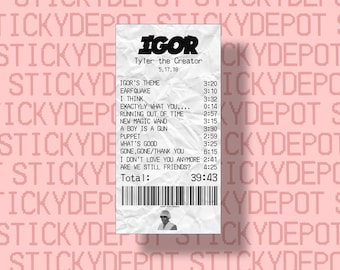 Igor Receipt Sticker