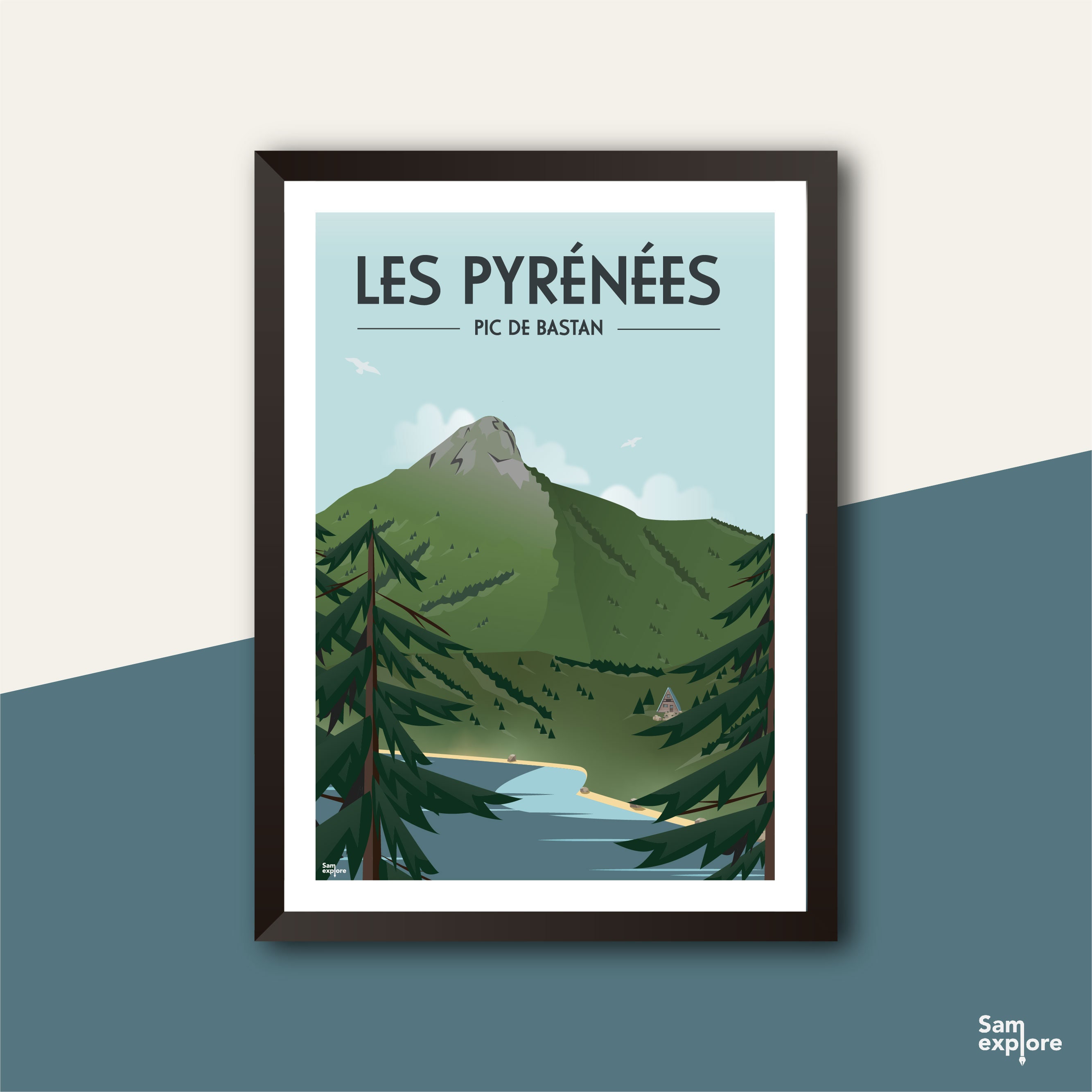 Affiche Les Pyrénées - Pic de Bastan