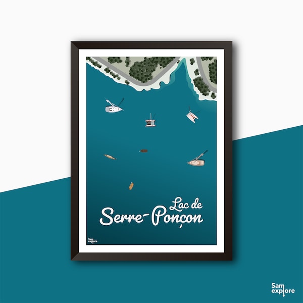 Affiche Lac de Serre-Poncon