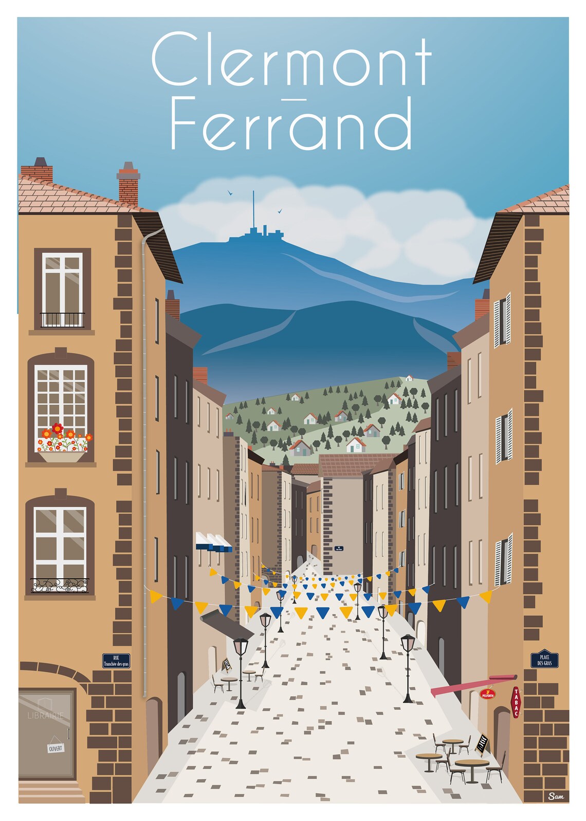 Affiche Clermont Ferrand Etsy affiche-clermont-ferrand-etsy