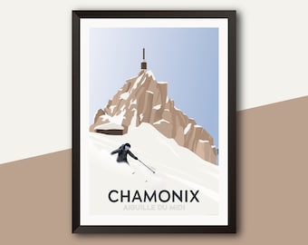 Affiche Chamonix - Aiguille du midi