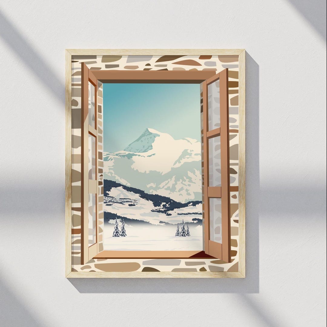 Window Poster Overlooking Vieux-chaillol - Etsy