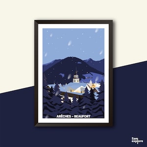 Poster Arêches-Beaufort Nuit