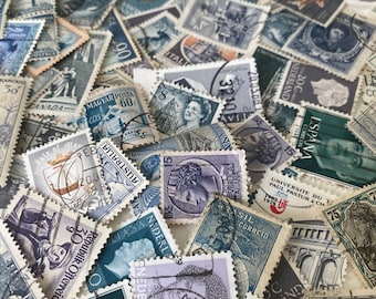 Worldwide postage stamps. Choose your own colour!  Collect/Craft/junk/Decoupage