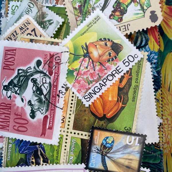 INSECTEN/INSECTEN Thematische postzegels. Verzamelen, knutselen, kaarten maken, Junk Pack 20