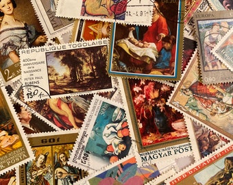 Paintings/Pictures  used stamps. Decoupage, Collect, Junk Card Making educational Pack 30