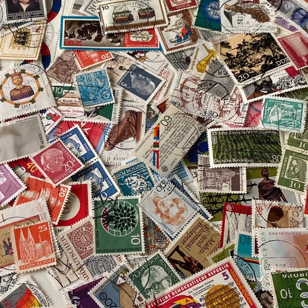 RDA. Selección de sellos postales usados y no utilizados de Alemania. Coleccionar/Crear/Paquete basura 30