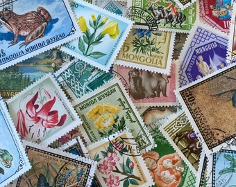 Mongolia. Vintage  postage stamps including vintage. Collect/Craft junk Pack 20