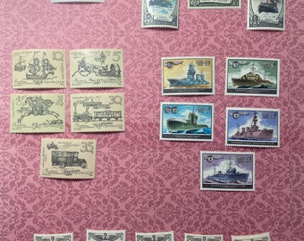 USSR Picture Postage Stamps. Vintage. Travel themed. Sets.