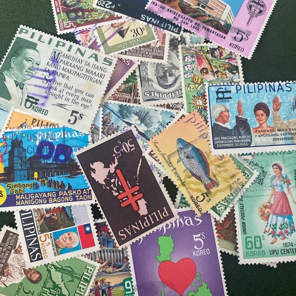 Philippines. Used postage stamps. Pack 20 Collect. Craft.