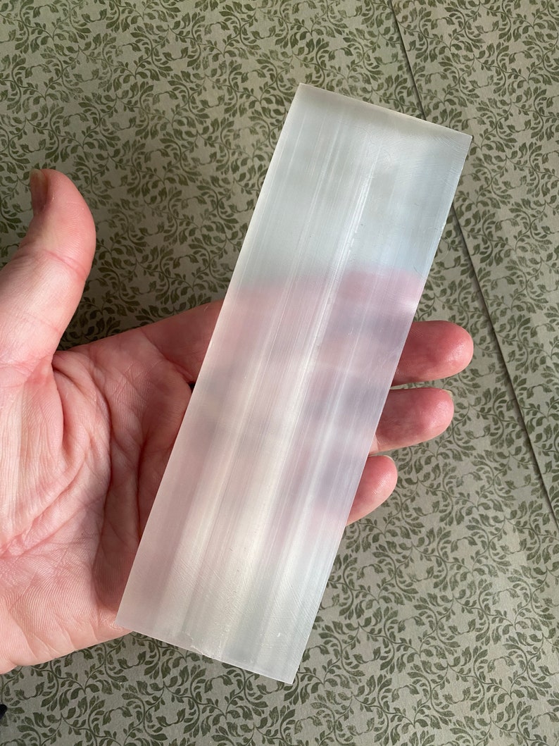 SELENITE Crystal charging plate. Natural selenite. image 2