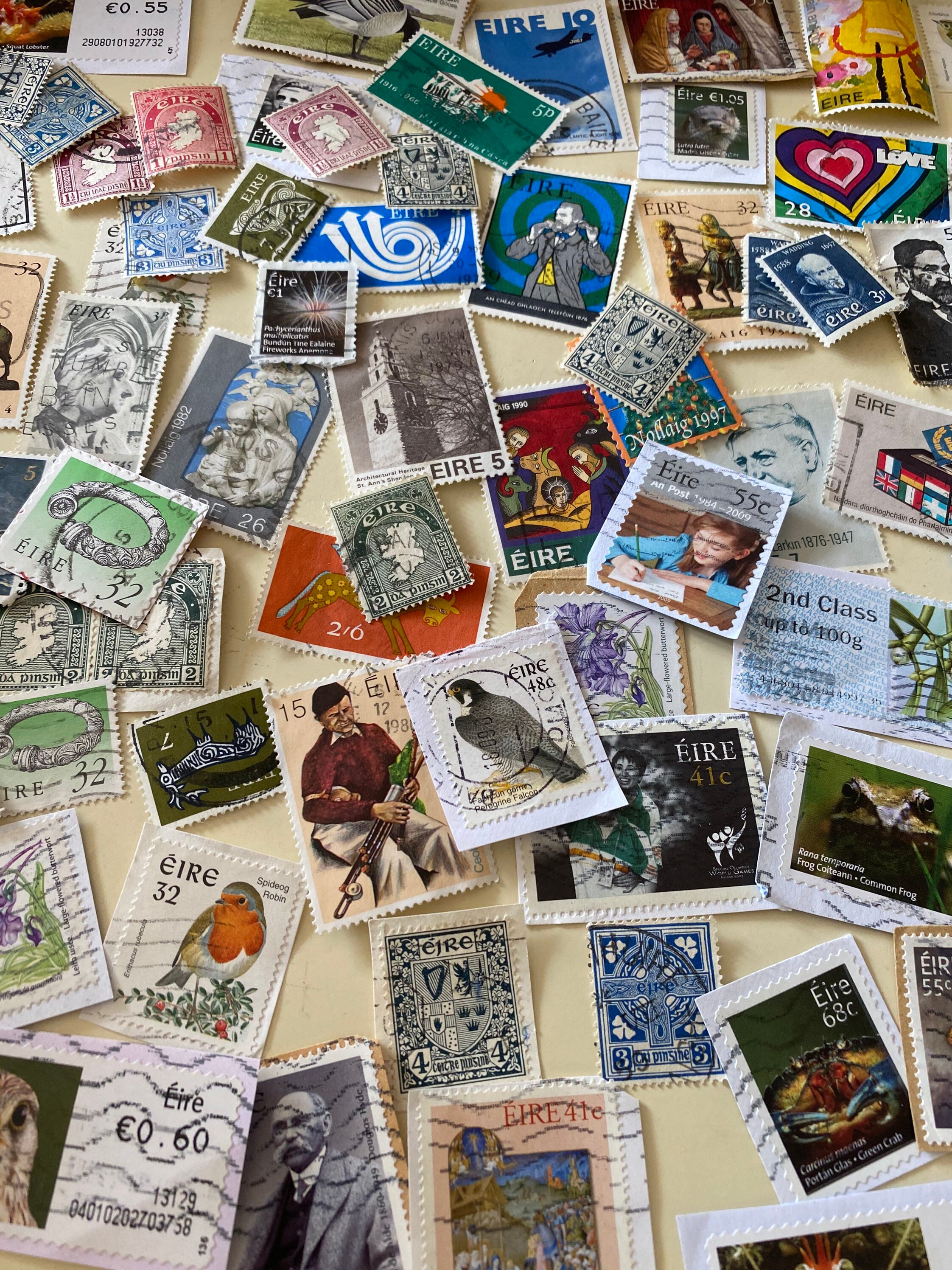 EIRE. Used postage stamps. On/Off paper. Etsy