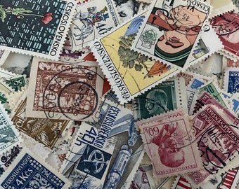 Czechoslovakia used  postage stamps. Collect. Craft. Pack 30