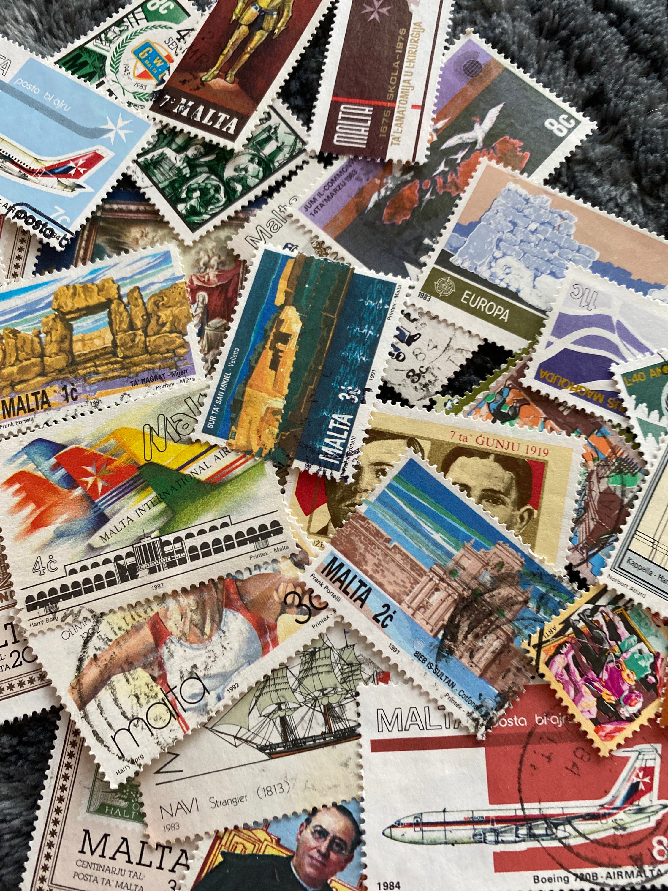 MALTA Postage Stamps Including Vintage. Collect/craft Junk Etsy