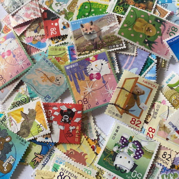 CUTE. used postage stamps.Craft/Collect.  Junk/Scrapbook. Pk 25