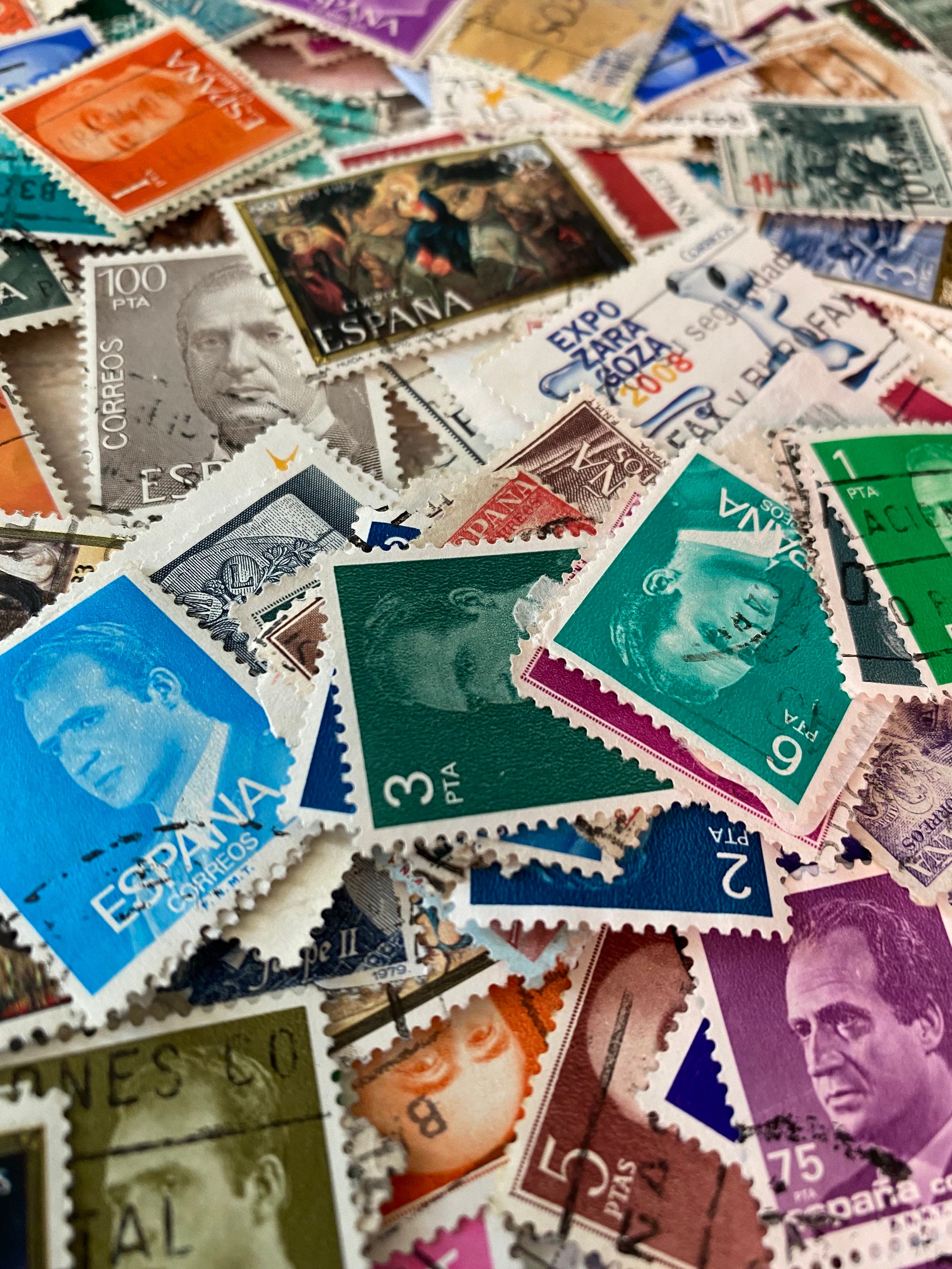 Spain. Used postage stamps. Etsy