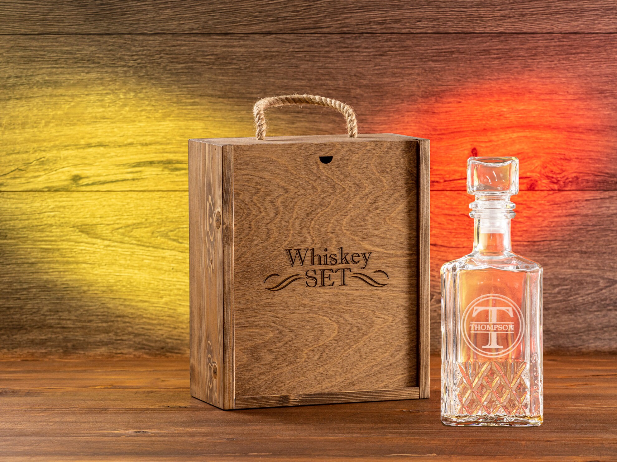 Decanter Set With Box Whiskey Set Personalize Personalize Etsy