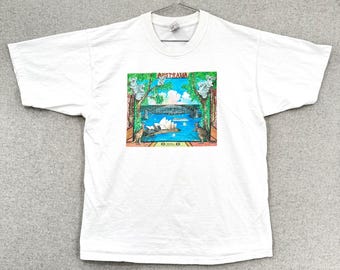 Vintage 1990s Australia Koala Bear Kangaroo Sydney Cruise Ship Graphic Shirt / size Large