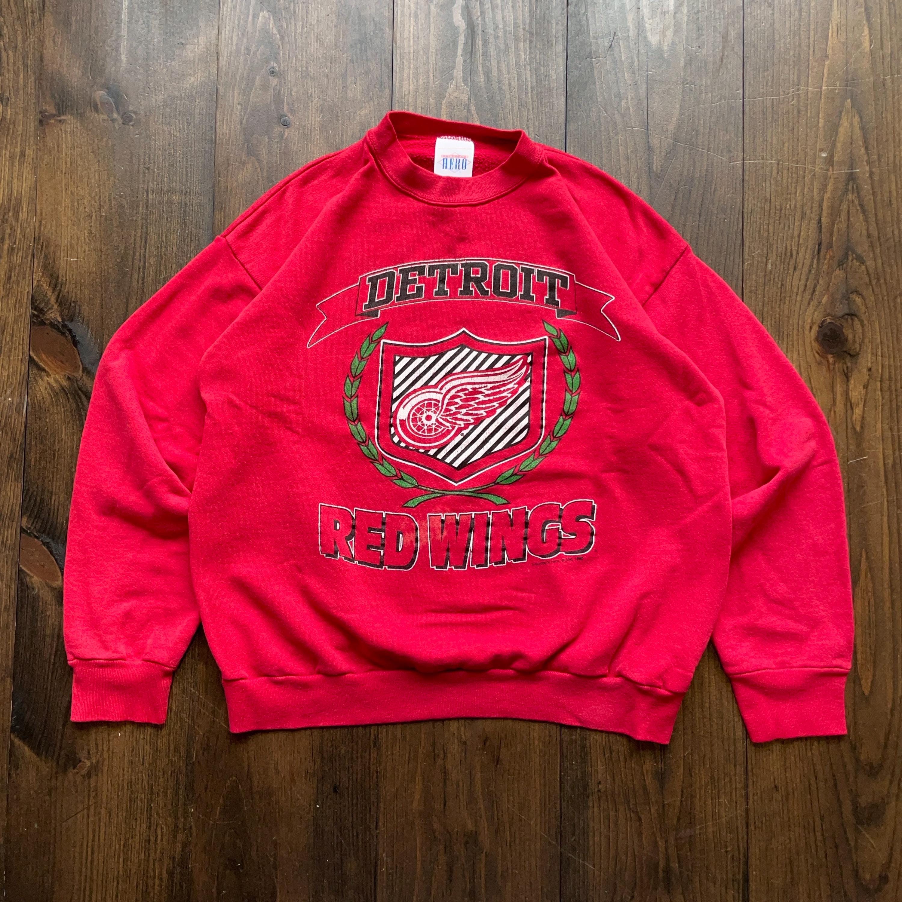 Vintage 1990 Detroit Red Wings NHL Hockey Crewneck Sweatshirt / Tag Size XL (See Measurements), image size:3000x3000