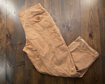Vintage 1990s Carhartt Workwear Carpenter Pockets Canvas Loose