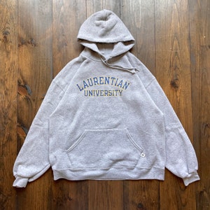 Vintage 1990s Laurentian University Ontario Canada Russell Athletics Hoodie Sweatshirt Size Large Etsy