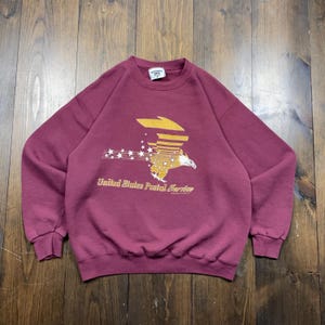 Sudadera vintage de cuello redondo con envío del Servicio Postal de Estados Unidos (USPS) de los años 90, fabricada en EE. UU., talla grande (ver medidas).
