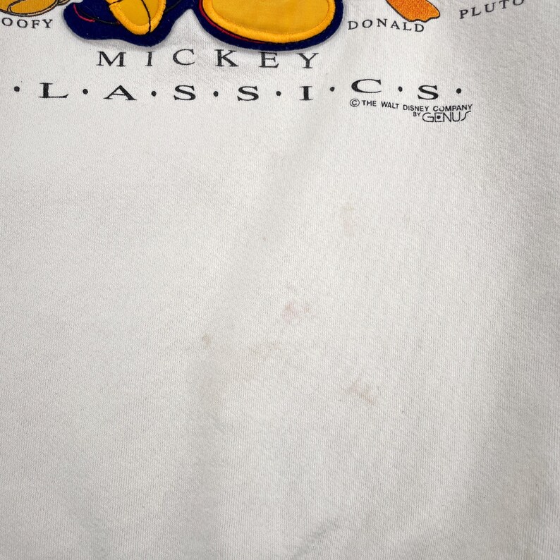 Vintage 1990s Mickey Mouse Disney Cartoon Crewneck Sweatshirt / made in USA / size Large (runs smaller, see measurements) image 10