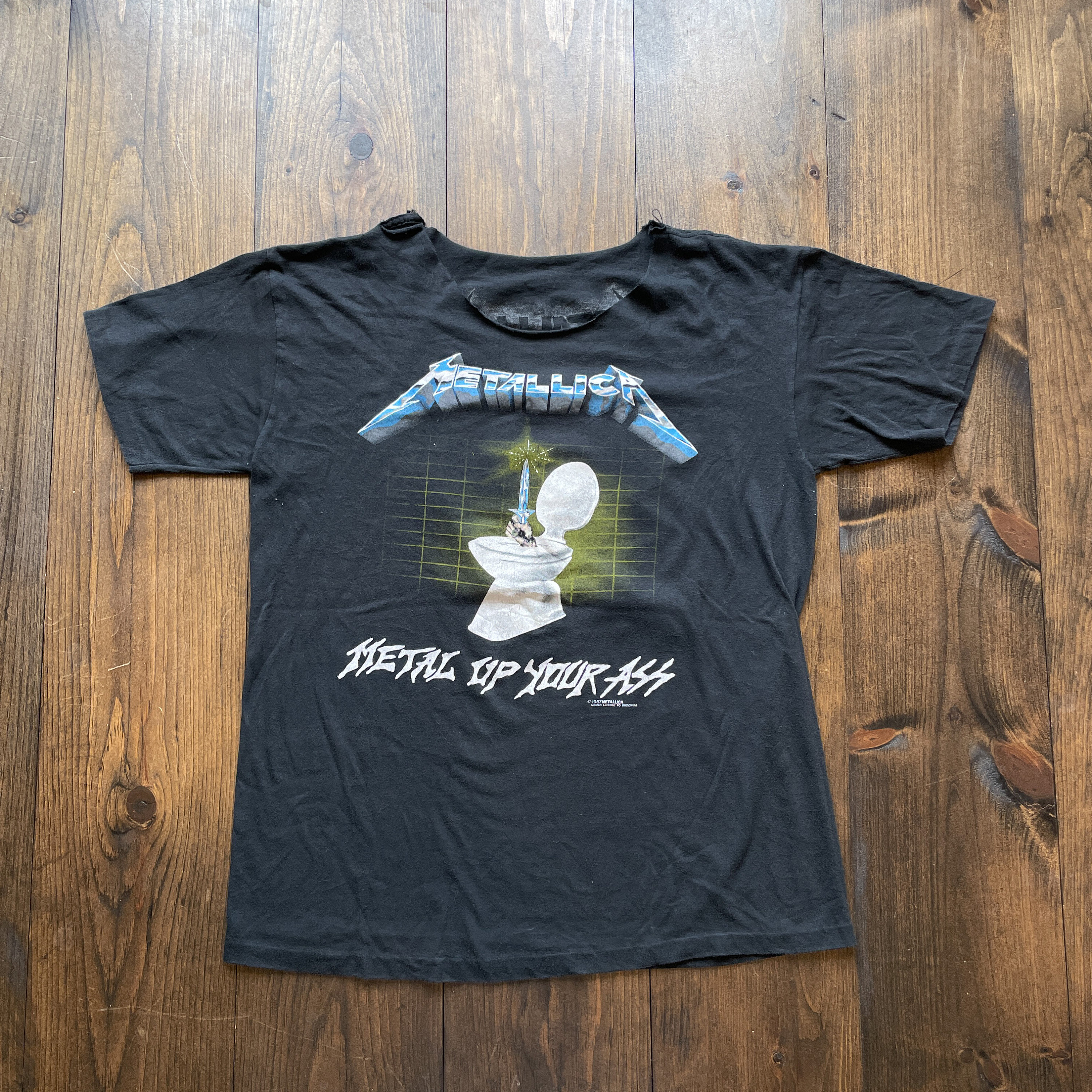 Vintage 1987 Metallica Metal up Your Ass Toilet Heavy Rock