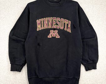 Vintage 1990s University of Minnesota Champion Crossweave Embroidered Crewneck Sweatshirt / size Small
