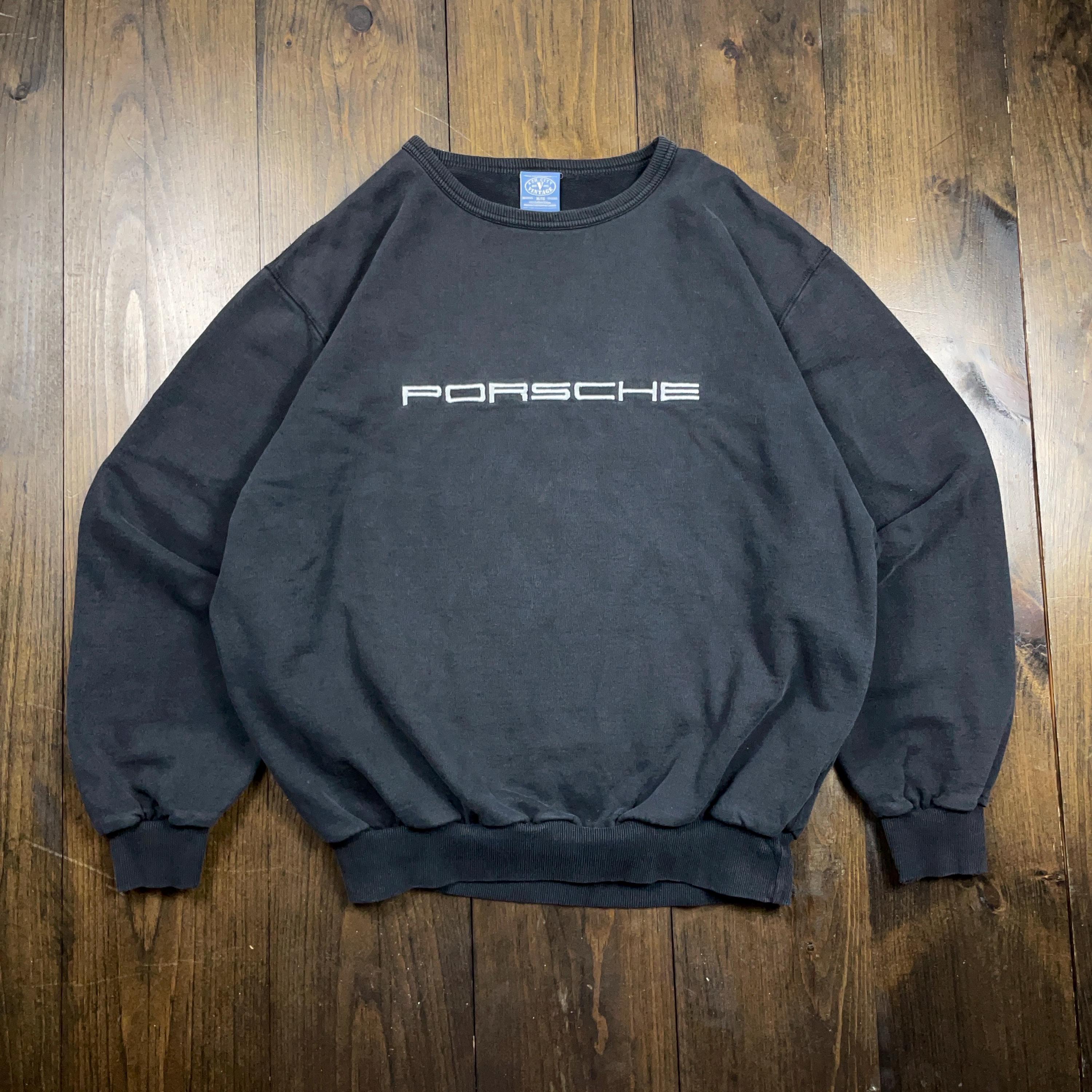 Vintage 1990s Porsche Logo Embroidered Crewneck Sweatshirt / Made