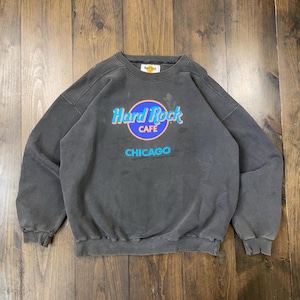 Sudadera vintage de cuello redondo del Hard Rock Cafe Chicago de los años 90 / fabricada en EE. UU. / talla XL