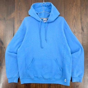 BLUE BLUE × RUSSELL Russell Athletics Blue Hoodie - Etsy
