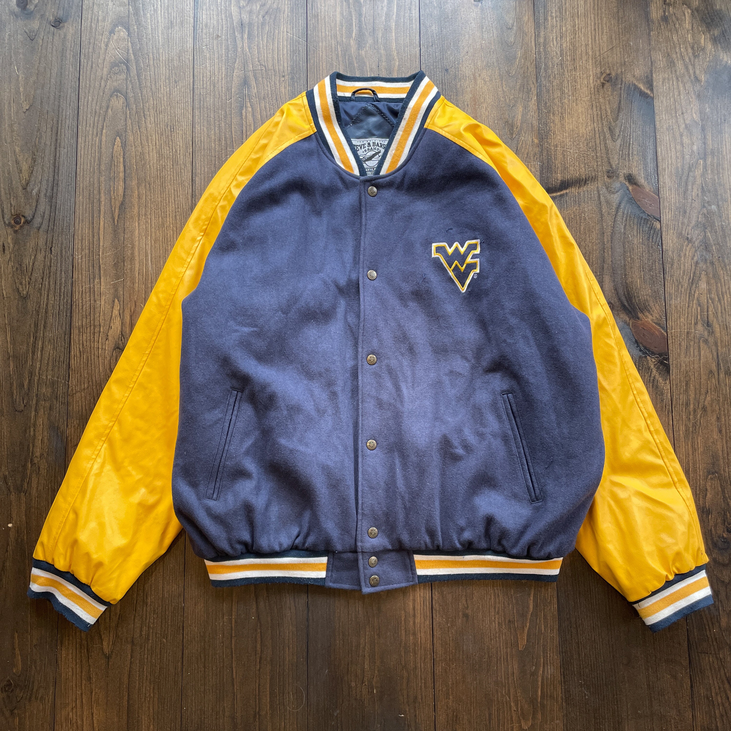 Navy blue and yellow jacket best sale