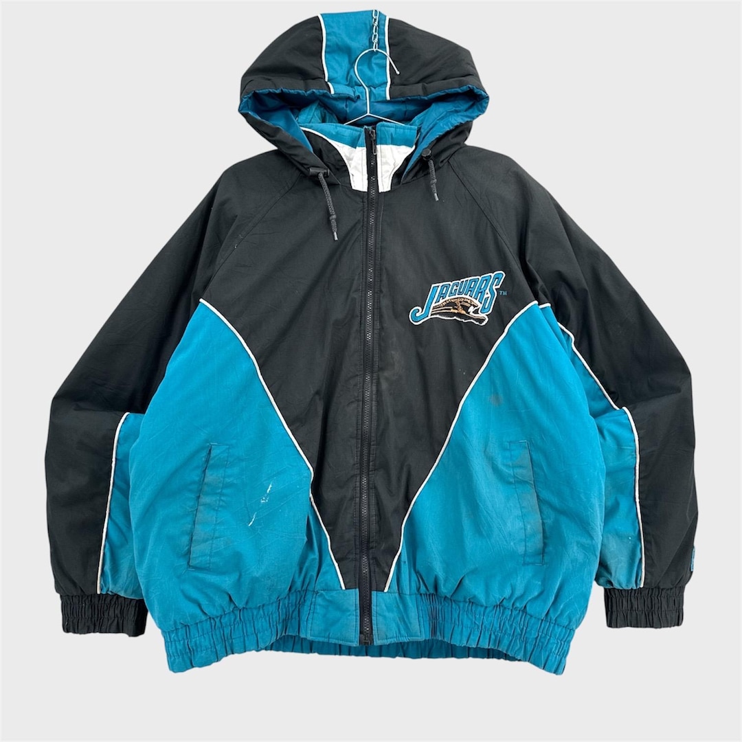 希少90s プロプレイヤー NFL ジャクソンビルジャガーズ ナイロンジャケッㇳ Vintage 1990s Jacksonville Jaguars NFL Football Pro Player Puffer