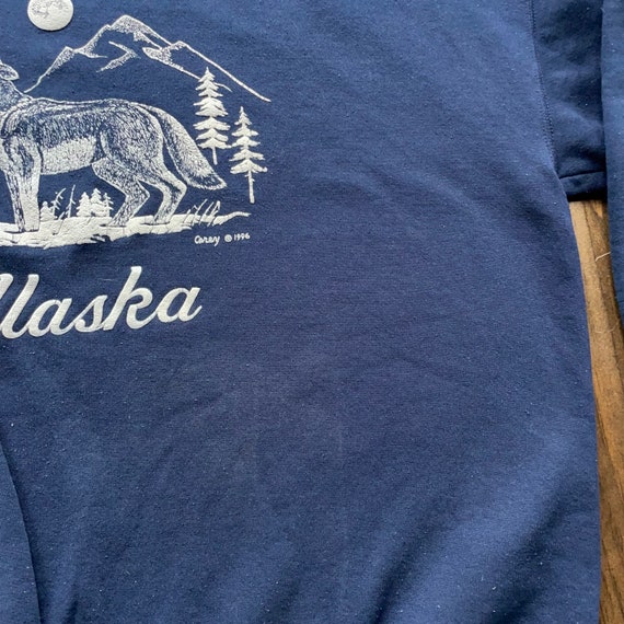Vintage 1996 Alaska Wolf Wolves Howling Moon Souv… - image 5
