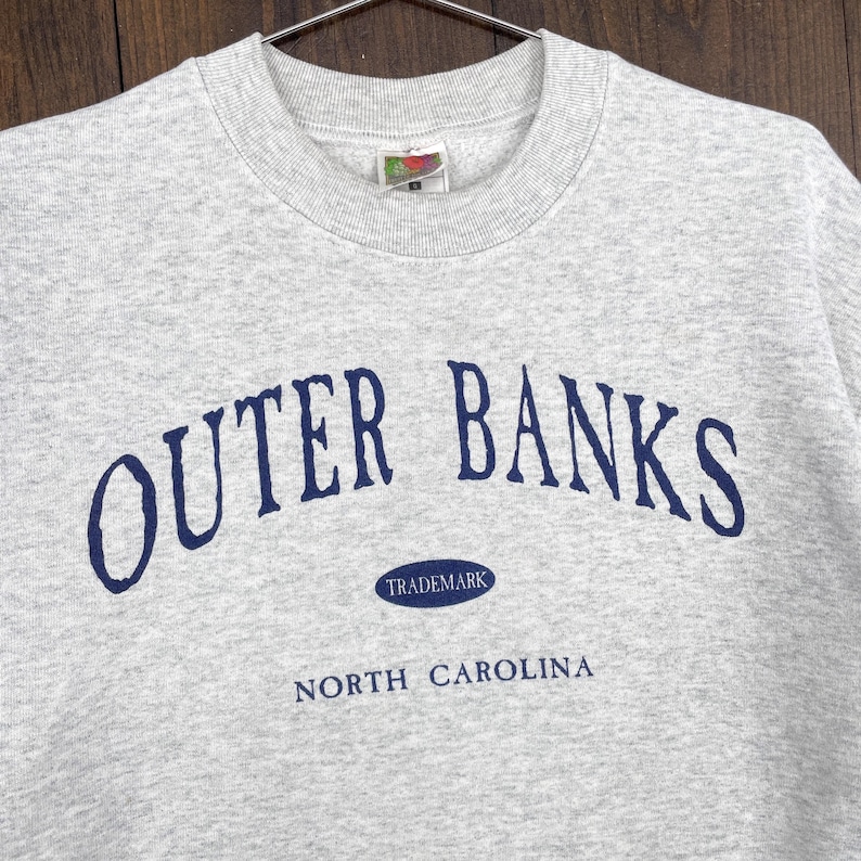 Vintage 1990-tals Outer Banks North Carolina Beach Souvenir Crewneck-tröja / storlek Large (se mått) bild 2