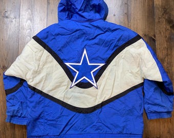 COWBOYS フード付きスウェット NFL公認(ヴィンテージ物？) Dallas Cowboys Men's Navy/Gray NFL Wildcat Crewneck