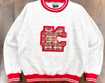 Vintage 1990s Kansas City Chiefs NFL American Football Crewneck Sweatshirt / tag size Medium (see measurements)