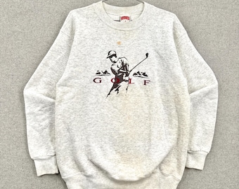 Vintage 1990s Brand New Danaggers Golf Crewneck Sweatshirt / 90s