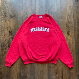 Vintage 1990s Nebraska Huskers University Cornhuskers College Football Crewneck Sweatshirt / made in USA / size 3XL