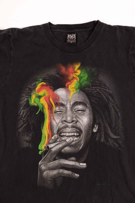 Vintage Bob Marley Smoking Tee Shirt 