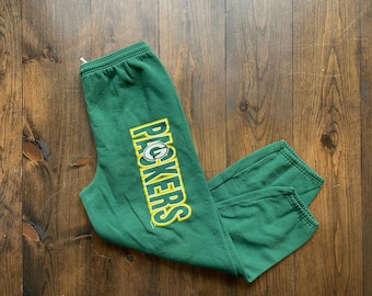 Spodnie dresowe do futbolu amerykańskiego NFL Green Bay Packers z 1996 r. w rozmiarze L (patrz wymiary)
