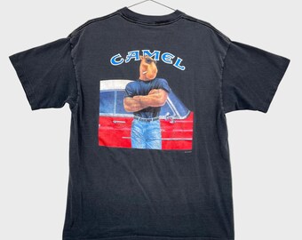 ヴィンテージ オーバーサイズ CAMEL ポケット T シャツ パープル XL