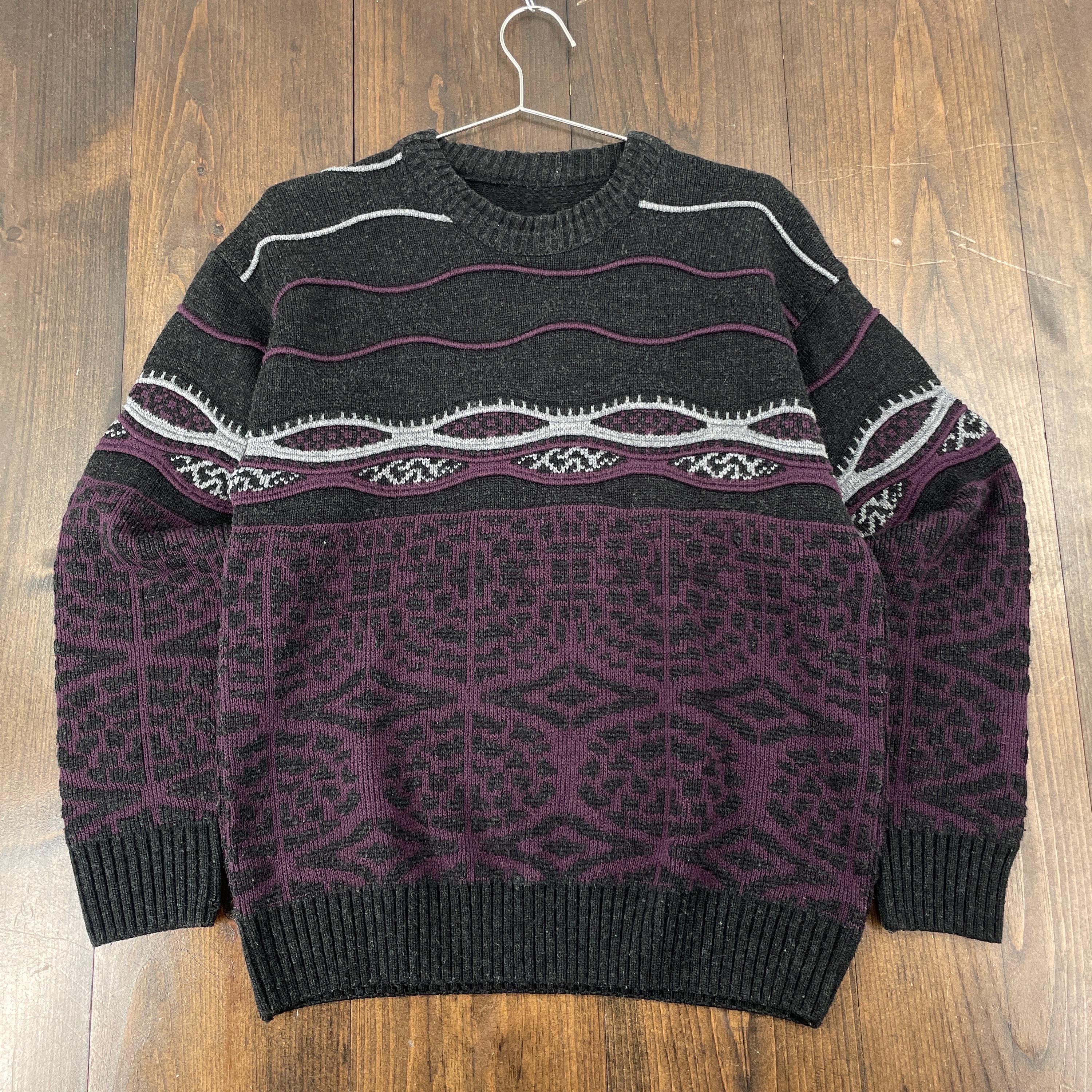 Vintage 1990s Coogi Style Pattern 3D Knitted Pullover Sweater / Size 40 ...