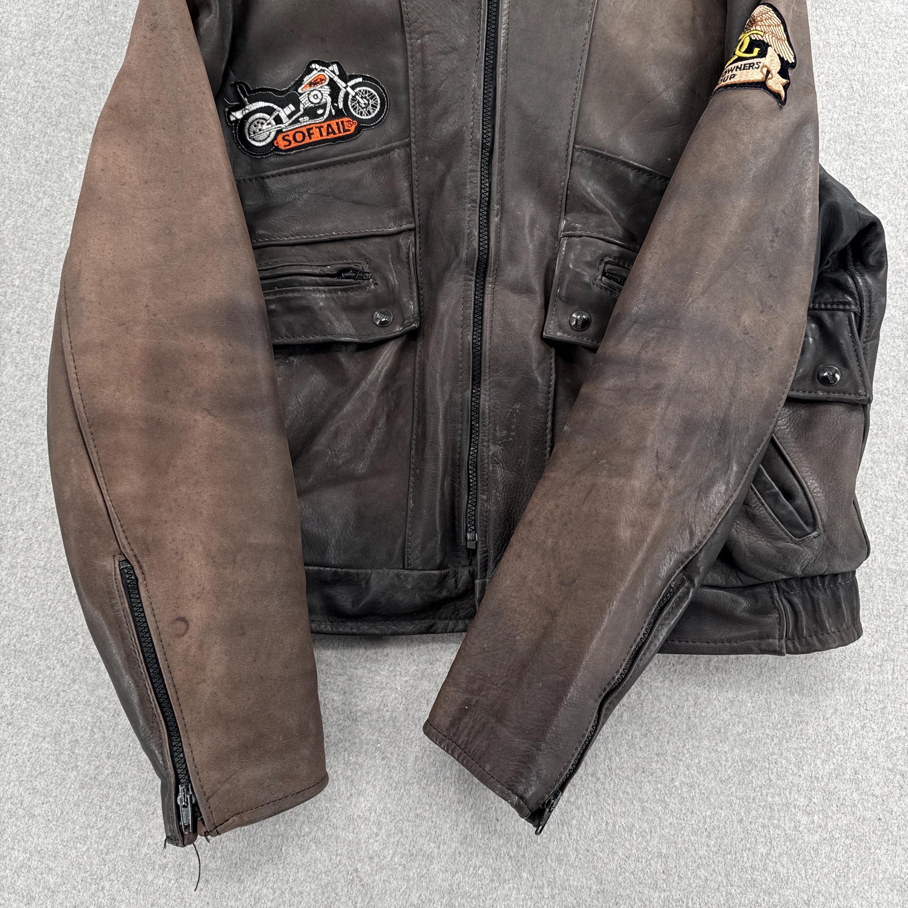 Vintage 1990s Harley Davidson Genuine Leather Patches Motorcycle