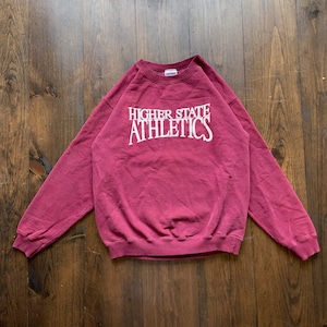 Sweatshirt ras du cou d&#39;athlétisme de l&#39;État supérieur des années 1990 / taille Large (voir les mesures)