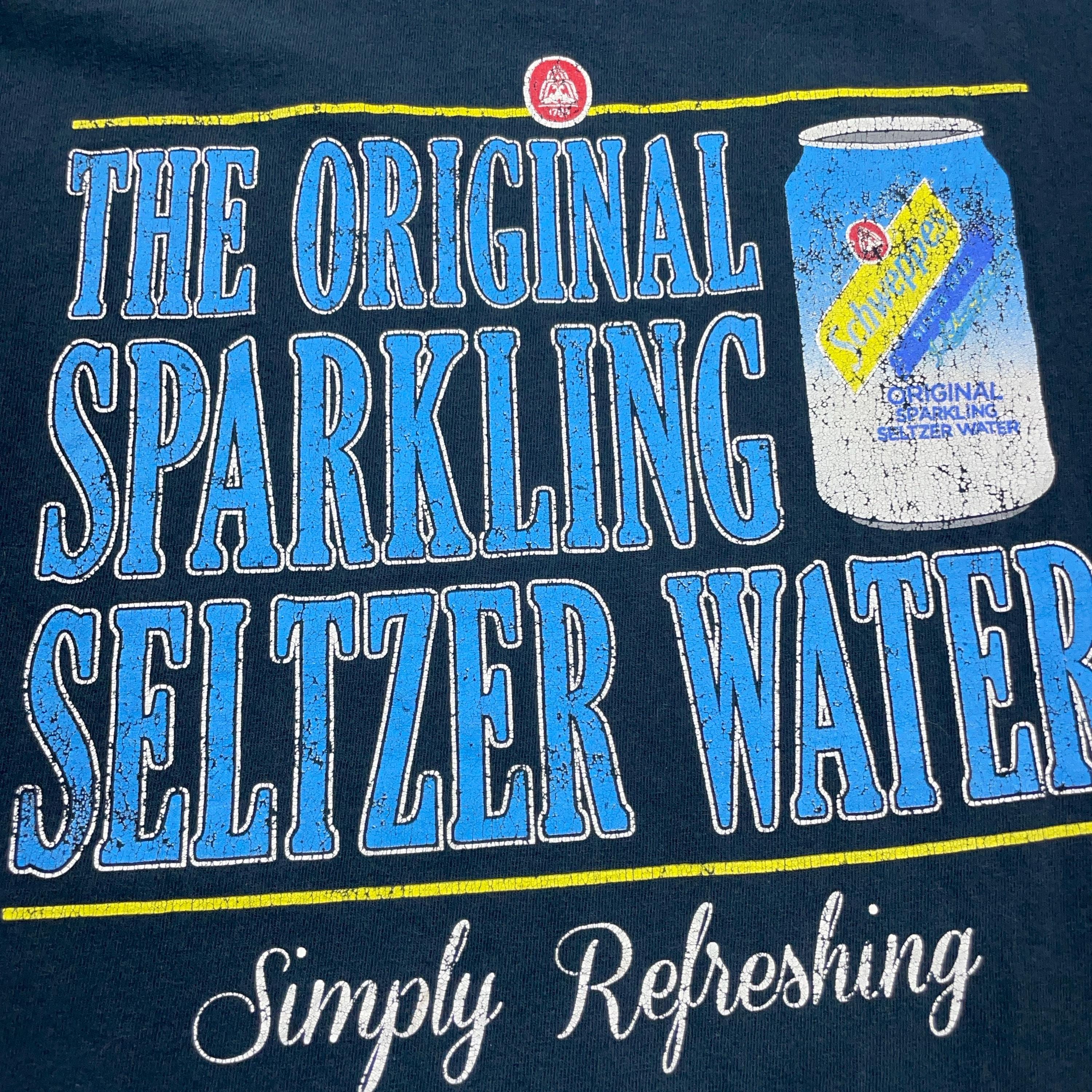 Vintage 1990s Schweppes Pop Soda Drink Graphic Shirt / See 